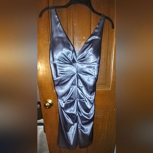 Sexy Silver Ruched Party Dress